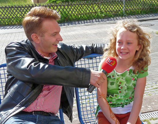 Katharina beim Interview mit hr3